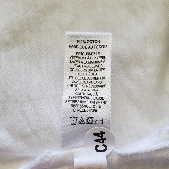 NWT Express Crew Neck White with Red & Blue Short Sleeve Cotton T-Shirt - Picture 8 of 8